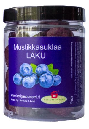 Mustikkasuklaalaku purkki